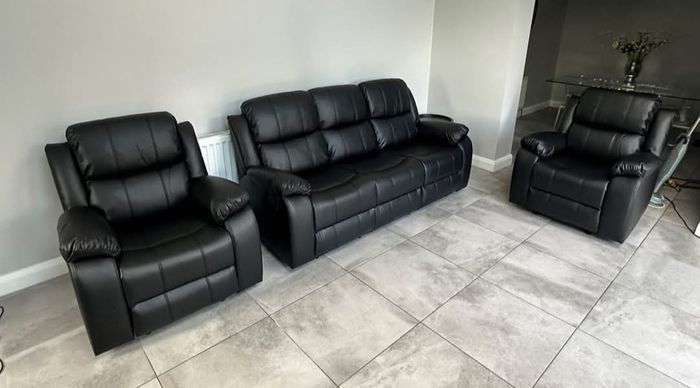 NEW Recliners Leather Couches 3+2 AND CORNER SETS In Different Design And Varities, Instock