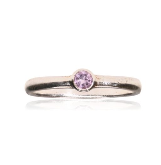 925 Sterling silver amethyst ring - size L