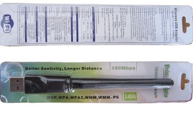 Wi-Fi USB 2.0 dongle / adapter 150 Mbps: For Zgemma ,Vu+, Dreambox , PC , Laptop etc...