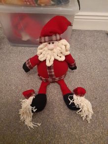 Christmas stuffed Santa & snowman