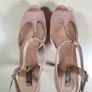 XTI Tentations Ladies high heels stilettos nude Size 40 UK 7 open peep toe ankle strap shoes Image 4