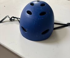 Kids blue bike helmet