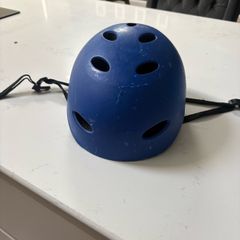 Kids blue bike helmet