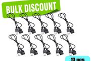 10 Pack USB 2.0 Extension Cable A Male to A Female 1.5m Black Bulk Wholesale