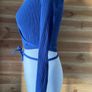 Cardigan cropped top wrap around women size 10 blue Sisley Image 7