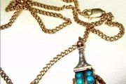 Vintage 9ct Tibetan Prayer Wheel Pendant &amp; 22" Chain