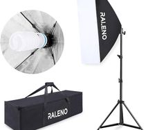 Softbox Photography Lighting, Soft light for Studio, Portrait Photography and YouTube Video, Soft Box with Adjustable Lamp Stand and Portable Bag