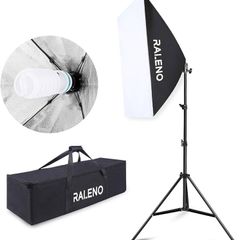 Softbox Photography Lighting, Soft light for Studio, Portrait Photography and YouTube Video, Soft Box with Adjustable Lamp Stand and Portable Bag