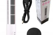 New USB Column Desk Fan Tube Portable Cooling Wind 2.5W 33cm Office Table #1137