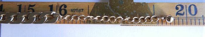 Vintage thick and heavy Yellow Gold Plated Figaro Men's Chain 19,5"