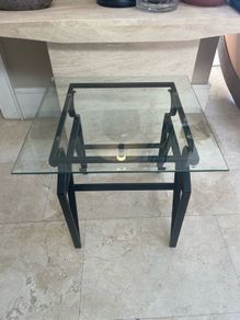 Beautiful Bevelled Glass Topped Side Or Small Coffee Table