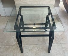 Beautiful Bevelled Glass Topped Side Or Small Coffee Table