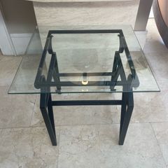 Beautiful Bevelled Glass Topped Side Or Small Coffee Table