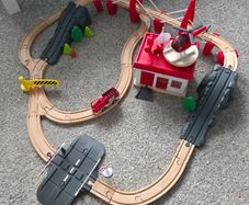 Wooden Fire Brigade Train Set