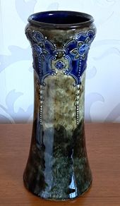 Vintage Royal Doulton Art Nouveau "Lambeth" Stoneware Vase
