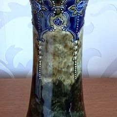 Vintage Royal Doulton Art Nouveau "Lambeth" Stoneware Vase