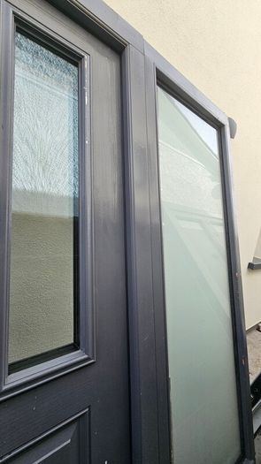 Front door with side glass