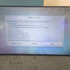 Samsung smart TV 58inch Model UE58MU6120