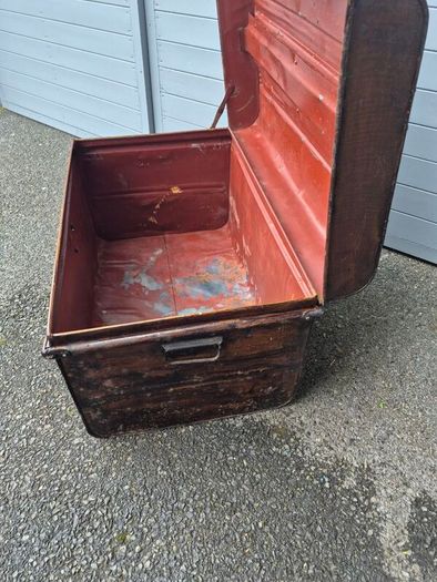 Vintage Metal Chest Trunk Box