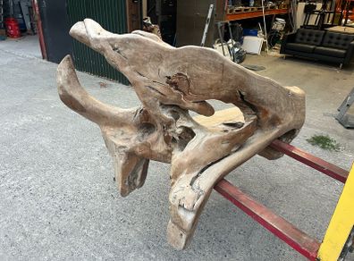 Old maybe pitch pine bench