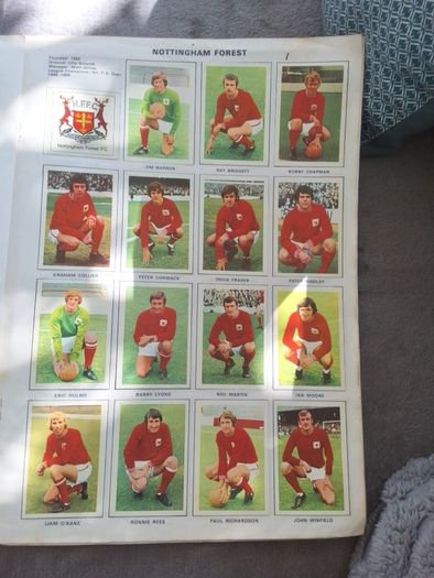 soccer stars picture stamp album 71/72