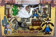 Disney Frontierland Wild West Playset 40303 Mickey Goofy Wagon Boxed Vintage