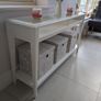 Hall table  (Off-white/creme, Glass top) Image 6