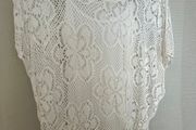White Crochet Cape Style Top