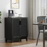 Sideboard for Living Room Rattan Buffet Storage Cabinets with Adjustable Shelves, Magnetic Closure, Accent Cabinet Cupboard for Kitchen Hallway Dining Room Furniture 80 x 40 x 89 cm Image 3