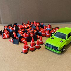 3d printed 1:64 scale traffic cones