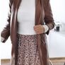 Print Tiered Frill Mini Skirt brown Image 5