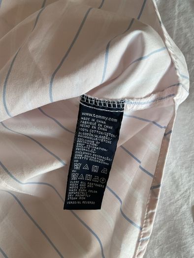 shirt Tommy Hilfiger size small Bnwot pink striped shirt 100% cotton