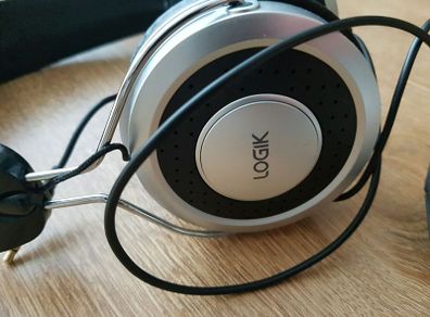 Logic Slim Stereo Headphones with Adjustable Microphone