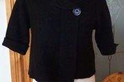Ladies Black wool blend Peruggi Cardigan Size 10 includes postage