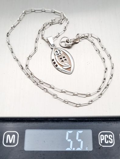 925 Vintage Abstract Silver Necklace