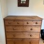Antique pine chest of drawers Image 4