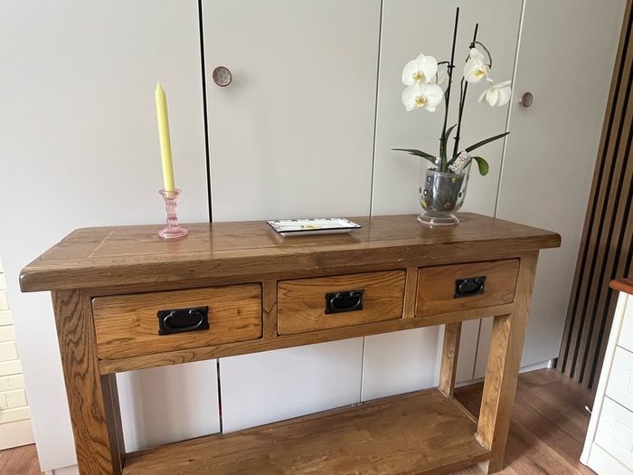 console table Oak wood