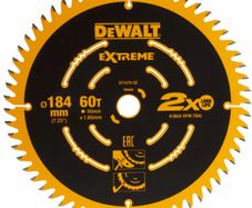 DeWalt DT1670-QZ Extreme Fine Circular Saw Blade for DCS365 184 x 16mm x 60T