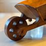 1987 Handcrafted Irish Yew Wood Miniature Wheelbarrow Image 4