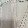 Mango cream satin wrap blouse Image 4