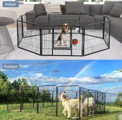 BRAND NEW Pet Dog Fence Foldable Dog Crate Dog Safe Guard Install Home Playpen