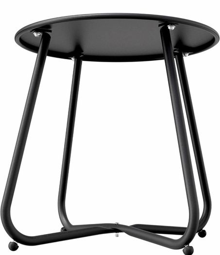 Side Table, Coffee Table, Lightweight, Weather Resistant, Beside Table for Living Room, Hallway, Bedroom, Garden, Terrace, Balcony (MULTIPLE COLOURS)