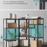 Corner Shelving Set 4 Tier Heavy Duty Metal Storage Shelving for Garage Storage Room Basement Shelf Load 1500kg Ink Black Image 2