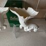 Vintage Pair Belleek China Cornucopia Spill Vase Image 5