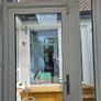 White PVC triple glazed glass door Image 5