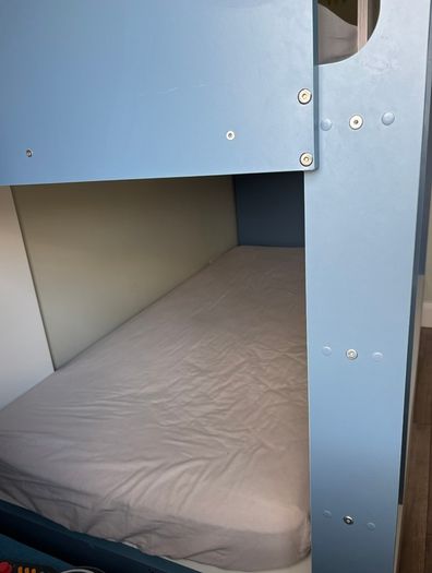 Kids bunk bed with storage