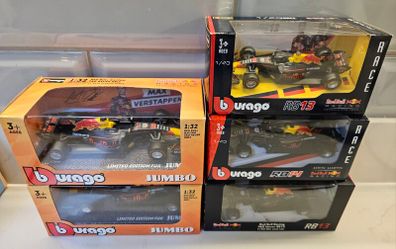 Formula 1 Red Bull Max Verstappen Race Car Models Bburago 1/43 and 1/32