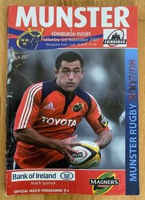 2007 Munster v Edinburgh - Magners League Programme