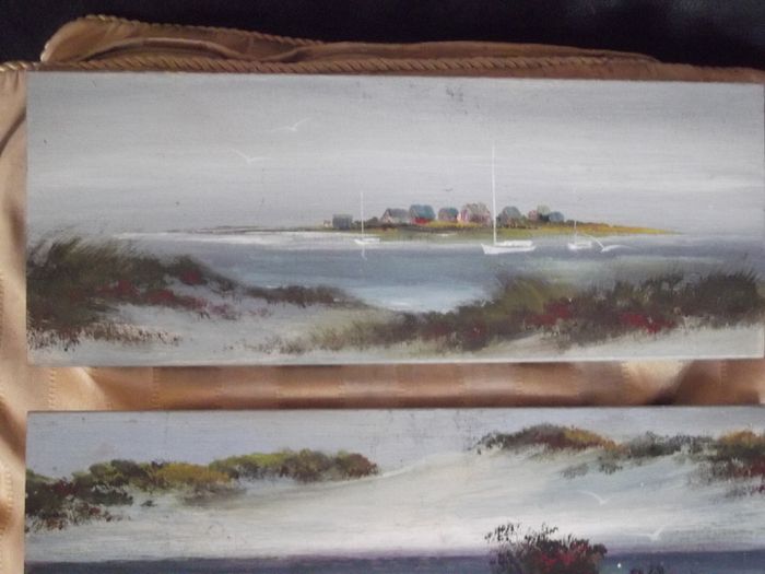 2 oil paintings on board by a american artist raymont essington parsons