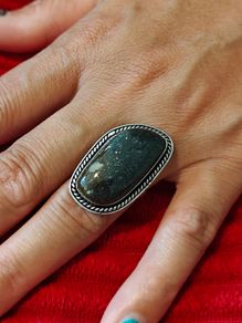 Beautiful Silver Toned Costume Ring - Good Quality - Size P (CS06)